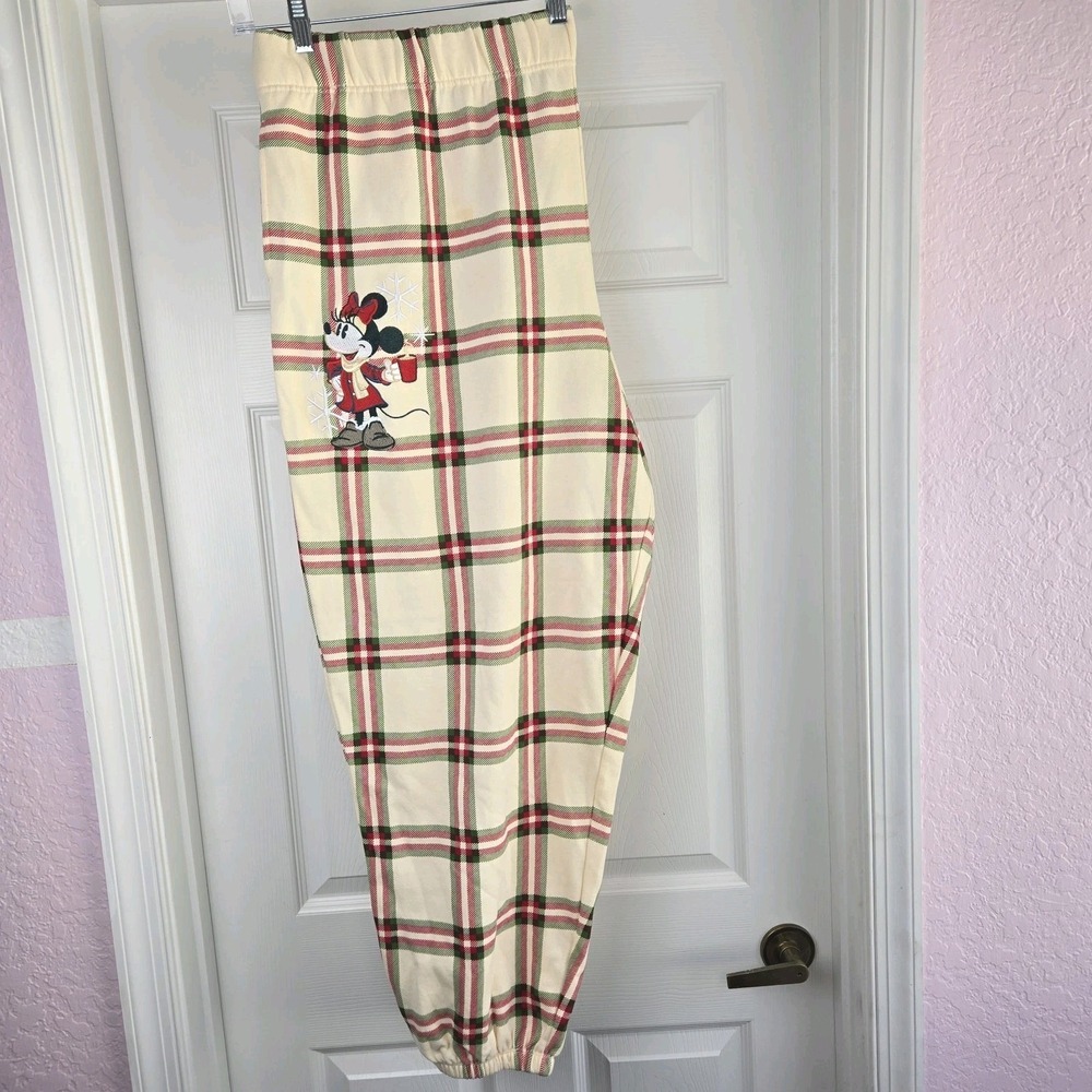 Disney Parks Holiday‎ Minnie Mouse Plaid Lounge Pajama Pants Size XXL Pockets